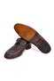 Brown Laceless Genuine Leather Men's Shoes - 3
