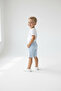 Boy's Light Gray Linen Shorts - 7