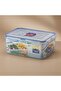 صندوق تخزين طعام مستطيل قصير من Lock N Lock، طراز HPL/825B، مقاس 23.2 × 16.5 × 9.5 سم، مع غطاء، فاخر، أحمر اللون - 2