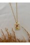 Flower Detailed Frame Steel Necklace