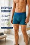 Men’s Boxer Briefs Pack of 6 – Free Size Jersey Underwear, Soft Breathable Fabric, Elastic Waistband, Comfort Fit, Random Colours - 6