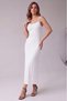 Women's Rope Strap Square Neck Viscose Long Basic Dress White - 6