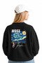 Van Gogh Themed Art Design Printed Sweatshirt Oversize Fit 100% Cotton Back Printed Unisex Casual Sweatshirt