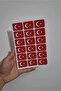 Turkish Flag Sticker Set 216 Pieces (4X3 cm) - Home Office Car Travel Project Sticker - 2