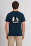 Arma Style Pineapple Graphic T-Shirt - Navy Blue - 2