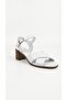 White Women's Genuine Leather Heeled Sandals 617.1568