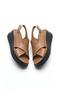 Taba women's genuine leather platform heeled sandals 617.3304 - 4