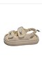25Y413-1 Beige Women's Sandals - 3