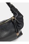 Soft Textured Shoulder Bag-Black - 4