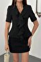 Black Jacket with Agrafl on the Front - 4