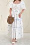Blue Lace Detailed Embroidered Dress - 2