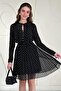 Black Polka Dot Chiffon Dress