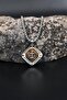 Anchor Figured Tiger's Eye Stone Necklace Stainless Steel Chain 902910 - 3