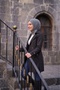 Women's Degaje Collar Half-Length Hijab Lined Belted Water-Repellent Fabric Trench Coat Black - 6
