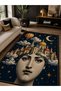 Eta Women's Portrait Patterned Modern Woven Base Decorative Carpet Eta4094 - 2