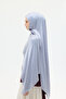 Italian Jacquard Shawl Checkerboard Pattern - Silver - 4
