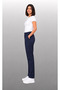 Women's Elastic Waist White, Navy Blue, Black Lycra Belinda Fabric Doctor Medical Single Bottom Trousers - 4