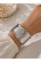 Silver Wide Wavy Steel Handcuff Bracelet – Modern Design - 2