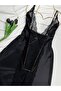 Plus Size Lace Satin Strap Mini Nightgown - 3