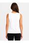 Women's White Lycra Single Jersey Wide Strap Athlete T-Shirt-D2277 - 3