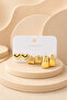 Women's Gold 3-Piece Earring Set – Popular Earring Set - 4