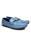 Blue Floter Blue Color Laceless Genuine Leather Men's Shoes