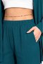 Women's Wrinkled Fabric Comfortable Fit Double Kimono Set with Shorts in Petrol Blue - 8