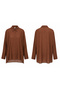 Merwish Stone Detail Cotton Shirt 1653 Brown - 2