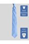 Blue Silk Tie with White Stripes – 8 cm Wide - 4