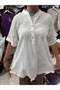 Hakim Collar Embroidered Cotton Blouse Standard Size Length 80 cm Chest Measurement 140 cm - 4
