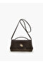 Monogram Print Satchel Bag with Strap Handle
