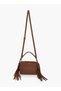 Tassel Accent Crossbody Bag with Detachable Strap - 2