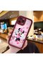 iPhone 16 Pro Compatible Case Camera Protector Minnie Pattern Burgundy Lover Couple Silicone Phone Case