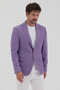 Picardi Men's Purple Textured Fabric Mono Collar Slim Fit Sports Blazer Jacket (Large Size-Oversized) - 5