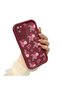 Samsung Galaxy S20 Fe Compatible Case Camera Protective Flower Pattern Burgundy Lover Couple Silicone Phone Case - 2
