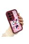 Samsung Galaxy S24 Ultra Compatible Case Camera Protector Minnie Pattern Burgundy Lover Couple Silicone Phone Case - 3