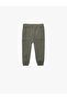 Cotton Shirred Jogger Sweatpants with Pockets and Tie Waist - 5