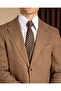 Slim Fit Men's Mono Collar Bag Pocket Linen Fabric Jacket Pants Suit Coffee T20111-03 - 4