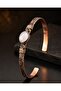 Pure Copper Women's Bracelet with Quartz Natural Stone - Handcrafted Adjustable Cuff Bracelet - Compatible with Leo, Aries, Sagittarius, Gemini, and Capricorn Signs - 3