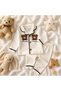 Soft piggy embroidered buttoned pajama set - 2