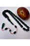 7/11 mm Green Black Hareli Fire Amber Prayer Beads - 3