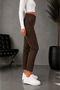 Alice Women's Brown High Waist Lycra Mom Jean - 3