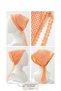 Betty Bands Women's Orange White Gingham Bandana Lace Detailed Triangle Tie Hair Scarf Shawl Hair Accessory - 4
