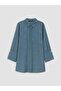 Two Mt Shop Quality Petrol Patterned Oversize Women's Shirt Tunic - 5