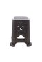 Garden / terrace stool, fixed, plastic, brown