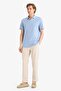 Regular Fit Polo Collar Fine Textured Short Sleeve T-Shirt F8477Ax26Sp - 2