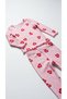 Girls' Pajama Set Heart Patterned Ribbed Long Sleeve Blouse Leggings Pants Pink - 2