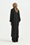 Cep Detailed Belted Tencel Ferace - Black - 8
