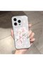 iPhone 15 Pro Compatible Camera Protected Anti-Shock Aesthetic Print Patterned Transparent Silicone Case - 2