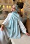Diamond Pattern Aura Cotton Jacquard Shawl Blue - 3